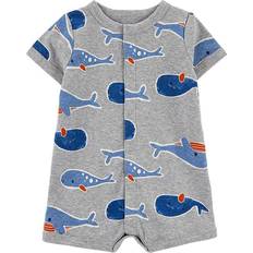 Carter's Baby Whale Snap-Up Romper - Grey