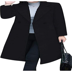 Tanming Women's Notch Lapel Double Breasted Trench Coat