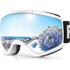 Findway OTG Over Glasses Ski Goggles - A1-White Silver Vlt 21%