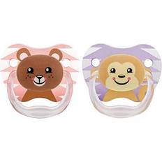 Dr. Brown's Smokker Dr. Brown's Dr Prevent Soothers, Animal Faces, Multicolour (Pink) 6-18 Month