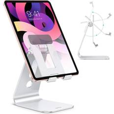 OMOTON Adjustable Tablet Stand for Desk, Upgraded Longer Arms for Greater Stability, T2 Tablet Holder with Hollow Design for Bigger Sized Phones and Tablets Such as iPad Pro/Air/Mini