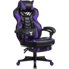 Children Gaming Chairs Zeanus Reclining Footrest Gaming Chair - Black/Purple