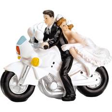 PartyDeco Wedding figure Newlyweds on Motorcycle Tortenaufleger