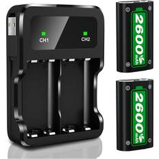 Xbox series x charge Batteries & Charging Stations Ponkor Xbox Series X|S/Xbox One Rechargeable Battery Packs