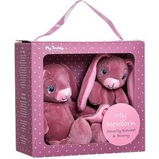 Vaskemaskinvennlig Gavesett My Teddy Comforter & Small Rabbit Gift Box