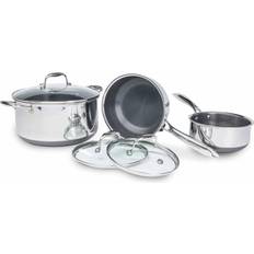 HexClad Cookware HexClad Hybrid Cookware Set with lid 6 Parts
