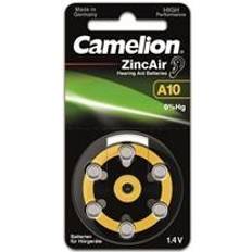 Camelion A10/DA10/ZL10, Zink luftceller, 6 stk
