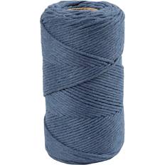 Makrame garn Tråd & garn Creativ Company Macramé cord, L: 198 m, D 2 mm, blue, 330 g/ 1 roll