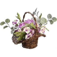 National Tree Company Boxes & Baskets National Tree Company Spring Purple Floral Decorated Basket