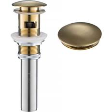 Brass Water Kraus Pop-Up Drain with Overflow in Brushed Gold, PU-11BG
