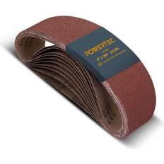 Powertec 110130 4 Sanding Belts 100 Grit Belt Premium Sandpaper