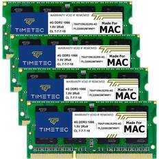 RAM Memory Timetec Hynix IC 16GB KIT(4x4GB) Compatible for Apple Late 2009 iMac 21.5-inch 27-inch DDR3 1067MHz/1066MHz PC3-8500 CL7 204 Pin 1.5V SODIMM RAM