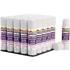 Colorations Washable Premium White Glue Sticks, Set of 30, 0.32 oz ea