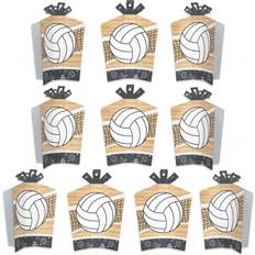 Bump, Set, Spike Volleyball Table Decor Fold & Flare Centerpieces 10 Ct Beige Khaki