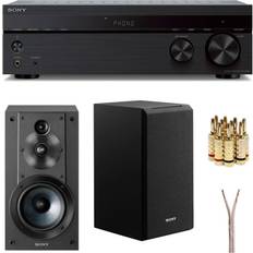 Sony Amplifiers & Receivers Sony 2 Channel Stereo Receiver with 3-Way 3-Driver Speaker System Bundle
