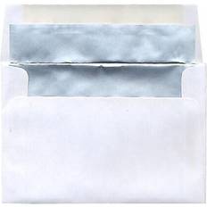 Silver Shipping, Packing & Mailing Supplies Jam Paper 4 5/8 x 6 3/4 Foil Lined Invitation Envelopes White with Silver Matte Foil 25/Pack