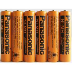 Panasonic HHR-75AAA/B-6 Ni-MH Rechargeable Battery for Cordless Phones, 700 mAh (Pack of 6)