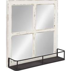 Kate and Laurel Jackson Distressed Windowpane Wall Mirror 5x20"
