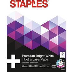 Staples Copy Paper Staples 8.5" 11" Laser Paper, lbs., 98 Brightness, 500/Ream 733333