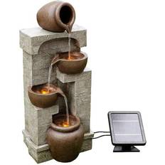 Teamson Home Garden & Outdoor Environment Teamson Home Tiered Wall Fountain with Bowls and Pots