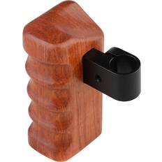 Camera Grips Right Hand Wooden Handle Grip with 15mm Rod Clamp
