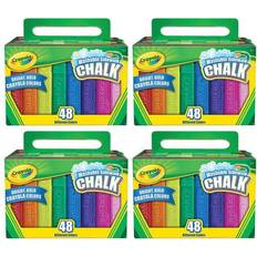 Plastic Sidewalk Chalk Crayola Washable Sidewalk Chalk Bold Colors 48/Box 4 Boxes (BIN512048-4)