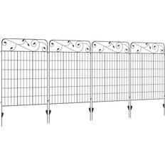 OutSunny Enclosures OutSunny Garden Fence 4 Pack Fence Panels Flower