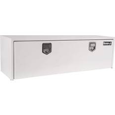 Buyers Steel Underbody Truck Box w/ Stainless Steel Rotary Paddle White 18x18x48 1702210