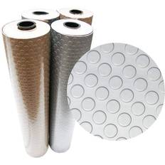 Beige Flooring Rubber-Cal Coin-Grip Metallic 4 ft. x 6 ft. Beige Commercial PVC Flooring