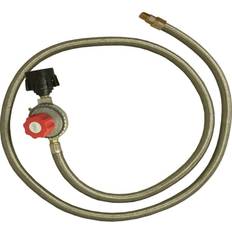 King Kooker Gas Grill Accessories King Kooker High Pressure Adjustable Regulator with Type 1 Connection Braided Pipe Thread