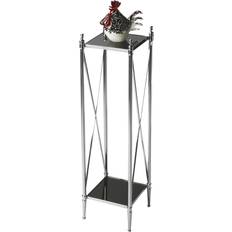 Butler Specialty Company Pots & Planters Butler Specialty Company Polished Aluminum/Black Mirror Pedestal Plant Stand