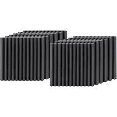 Acoustic foam panels Monoprice Stage Right Studio Wedges Acoustic Treatment Foam 1in Absorption Panels 12in x 12in Fire-Retardant 12-pack Black