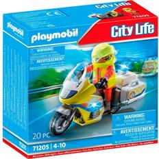 Byer Lekesett Playmobil Rescue Motorcycle with Flashing Light 71205