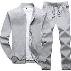 Lanvin Casual Tracksuit Long Sleeve Running Jogging Athletic Sports Set - Gray