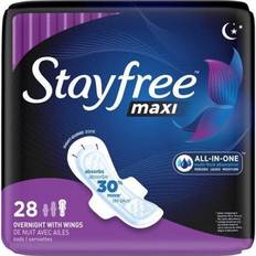 Stayfree Maxi Overnight Pads With Wings 28-pack