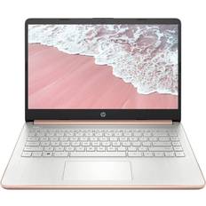 HP 2022 Premium 14-inch HD Thin and Light Laptop, Intel Quad-Core Processor, 16GB RAM, 64GB Storage, Long Battery Life, Webcam, Bluetooth, HDMI, Wi-Fi, Rose Gold, Windows 11 + 1 Year Microsoft 365