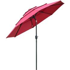OutSunny Parasols & Accessories OutSunny 9 3-Tier Umbrella Market Umbrella
