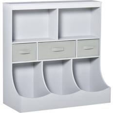 Homcom Toy Chest Kids Cabinet Freestanding Storage Organizer Children Bookcase Display Shelf Wardrobe