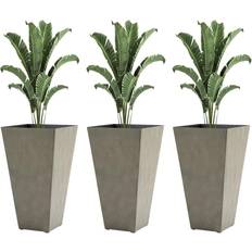 OutSunny Pots, Plants & Cultivation OutSunny 28 Tall Planters 3-Pack Large Taper Garden Flower Pots