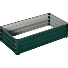 OutSunny Pots, Plants & Cultivation OutSunny 4' 1' Raised Garden Bed Box with Weatherized Steel Frame