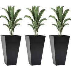 OutSunny Pots, Plants & Cultivation OutSunny 28 Tall Planters 3-Pack Large Taper Garden Flower Pots