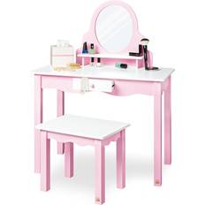 Rosa Möbel-Sets Pinolino Jasmin Children's Make-Up Table incl Stool