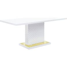 White gloss dining table Furniture Acme Furniture Gaines Collection DN01258 Dining Table