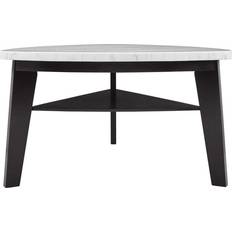 Steve Silver Carrara White/Black Dining Table 60x60"