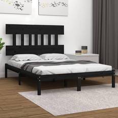vidaXL black, 160 Solid Bed Frame Sängram