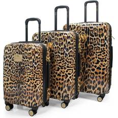 Aluminum Suitcase Sets Badgley Mischka Leopard 3 Luggage