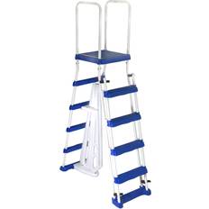 Blue Wave Pool Ladders Blue Wave NE1217 52-in A-Frame Ladder w/ Safety Barrier and Removable Steps for Above Ground