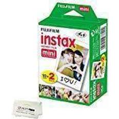 Analogue Cameras Fujifilm INSTAX Mini Instant Film (White) for Mini 8 & Mini 9 Cameras w/Microfiber Cloth by Quality Photo (20 Film Sheets)
