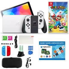 Nintendo switch oled Game Consoles Nintendo Switch OLED in White w/Mario Rabbids, Accessory Kit & Voucher