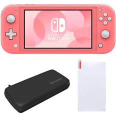 Nintendo Switch Protection & Storage Nintendo Switch Lite in Coral with Screen Protector & Case - Pink